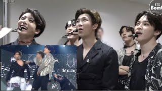 ENG SUB BTS Reaction to Namjoon ripping off Jungkook’s shirt during Fake Love [upl. by Yarahs]