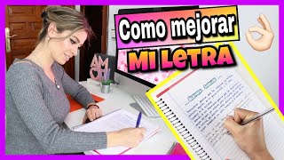 COMO MEJORAR MI LETRA  Tips de Estudio  Escribe Bonito y Ordenado  NatyGloss [upl. by Lleunamme]