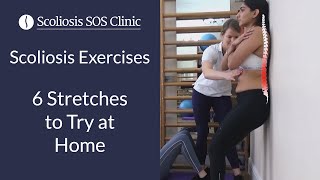 Scoliosis Exercises  6 Stretches to Try at Home [upl. by Jacklin]