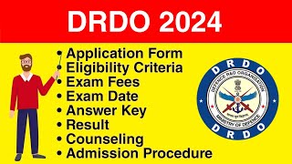 DRDO 2024  Application form Eligibility Criteria Exam Date Syllabus [upl. by Furgeson]