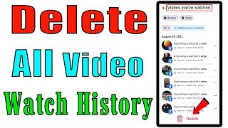 How to delete Facebook watched video list  Clear video watch history Facebook [upl. by Ellerret]