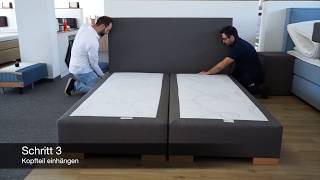 Boxspringbett Aufbau Montageanleitung für Boxspring Welt Betten [upl. by Herrmann]