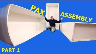 IKEA PAX Wardrobe Assembly PART 1 [upl. by Fonsie676]