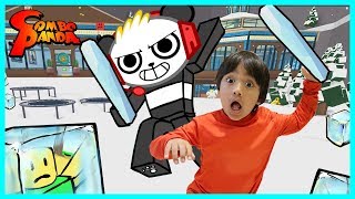 Ryan ToysReview VS Combo Panda on Roblox Ice Breaker Epic Game [upl. by Saidnac]