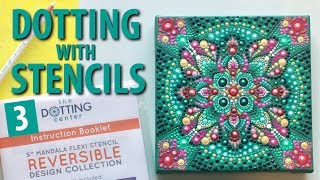 How to paint Dot Mandalas using stencils Part 3 [upl. by Aleen239]