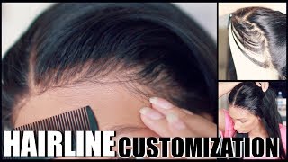 How I ReCreate A quotPERFECT HAIRLINEquot On 360 Lace Wig Tweezing Lace Wigs ft UUHAIR [upl. by Ima]