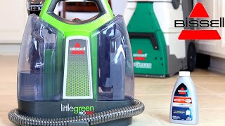 BISSELL LITTLE GREEN PROHEAT Portable Deep Cleaner Review  Demo  Setup [upl. by Femmine]