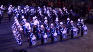 Massed Bands of HM Royal Marines Edinburgh Tattoo 2014 [upl. by Hume]