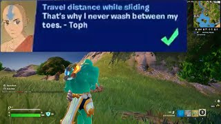 Travel distance while sliding Fortnite [upl. by Shelburne]