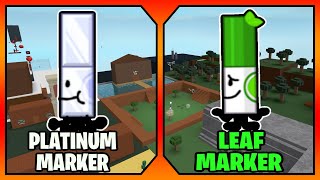 How to get the quotPLATINUM MARKERquot AND quotLEAF MARKERquot MARKERS  BADGES in FIND THE MARKERS  Roblox [upl. by Ahsilac904]