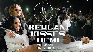 Kehlani KISSES Demi Lovato on quotLonelyquot at the Tell Me You Love Me Tour Newyark 2018 [upl. by Louie]