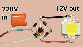 220v to 12v without transformer [upl. by Esiuole163]