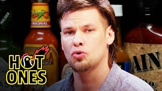 Theo Von Fights the Dark Arts While Eating Spicy Wings  Hot Ones [upl. by Sivel]