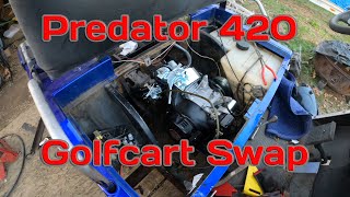 Predator 212cc Engine Swap onto the Mini Bike Part 1 [upl. by Lahsiv]