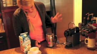 Nespresso Aeroccino Plus Frother Review Frothing Almond Milk [upl. by Roderich]