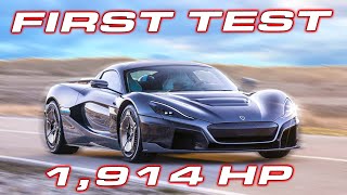 FIRST TEST  1914 HP Rimac C Two runs 8s on the STREET in the 14 Mile [upl. by Larret]