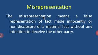 Misrepresentation [upl. by Omar]