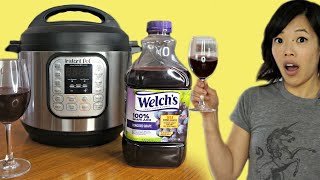 Instant Pot WINE  grape juice to wine  FERMENTED [upl. by Llig]