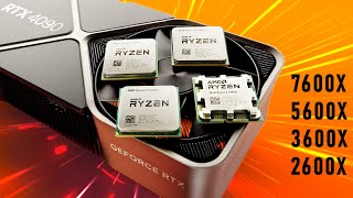 RTX 4090 Trashes Old Ryzen CPUs  2600X to 7600X Tested [upl. by Aylmar]