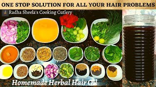 How to prepare herbal hair oil for faster hair growth at home in TamilDIY Homemade Herbal Hair Oil [upl. by Venditti]