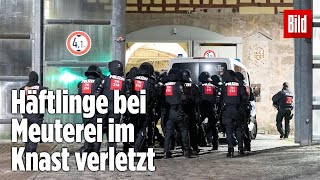 Gefängnismeuterei Polizei stürmt Knast in Thüringen  JVA Untermaßfeld [upl. by Ambrosane]