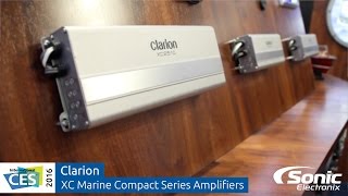 Clarion XC Series Compact Marine Amplifiers  CES 2016 [upl. by Joscelin]