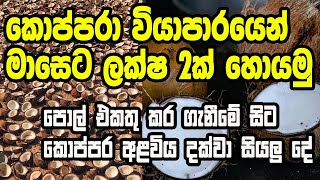 Copra business in Sri Lanka I කොප්පරා වියාපාරයෙන් මාසෙට ලක්ෂ 2ක් I koppara business Sinhala [upl. by Tail9]