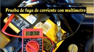 Prueba de fuga de corriente en el auto con multimetro [upl. by Aday]