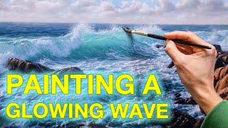 How to paint a WAVE in OILS  Get that GLOWING EFFECT [upl. by Tuckie]