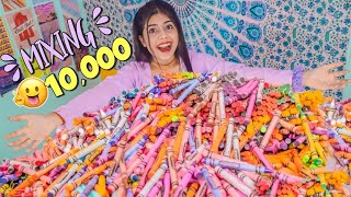 Mixing Together ALL My 10000 Crayons into Giant Crayons insane challenge😱Giveaway [upl. by Rein960]