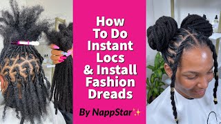 Tutorial Crochet Instant Locs  Loc Extension Install [upl. by Danae]