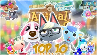 TOP 10 DES MEILLEURS HABITANTS SUR ANIMAL CROSSING NEW HORIZONS [upl. by Dnomsed321]