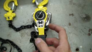 Harbor Freight Lever Chain Hoist Review [upl. by Orecic32]