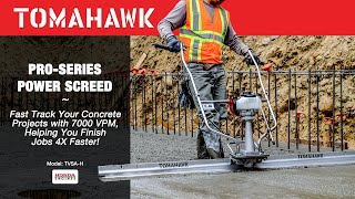 Finish Concrete Faster with Tomahawk Vibratory Screeds [upl. by Rolland24]