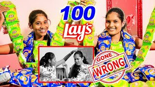 100 Lays eating challenge ❌ Gone Wrong 🚫 Chattambees [upl. by Eskill]