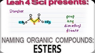 Naming Esters  Organic Chemistry IUPAC Naming by Leah4sci [upl. by Nikaniki]