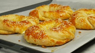 Ιδιαίτερα τυροκουλούρια αφρός  Foodaholics Special Feta Cheese Bagels [upl. by Chiles]