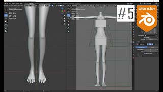 Blender 29 Anime Girl Modeling Foot and Body2 WIP 5 [upl. by Alejna]